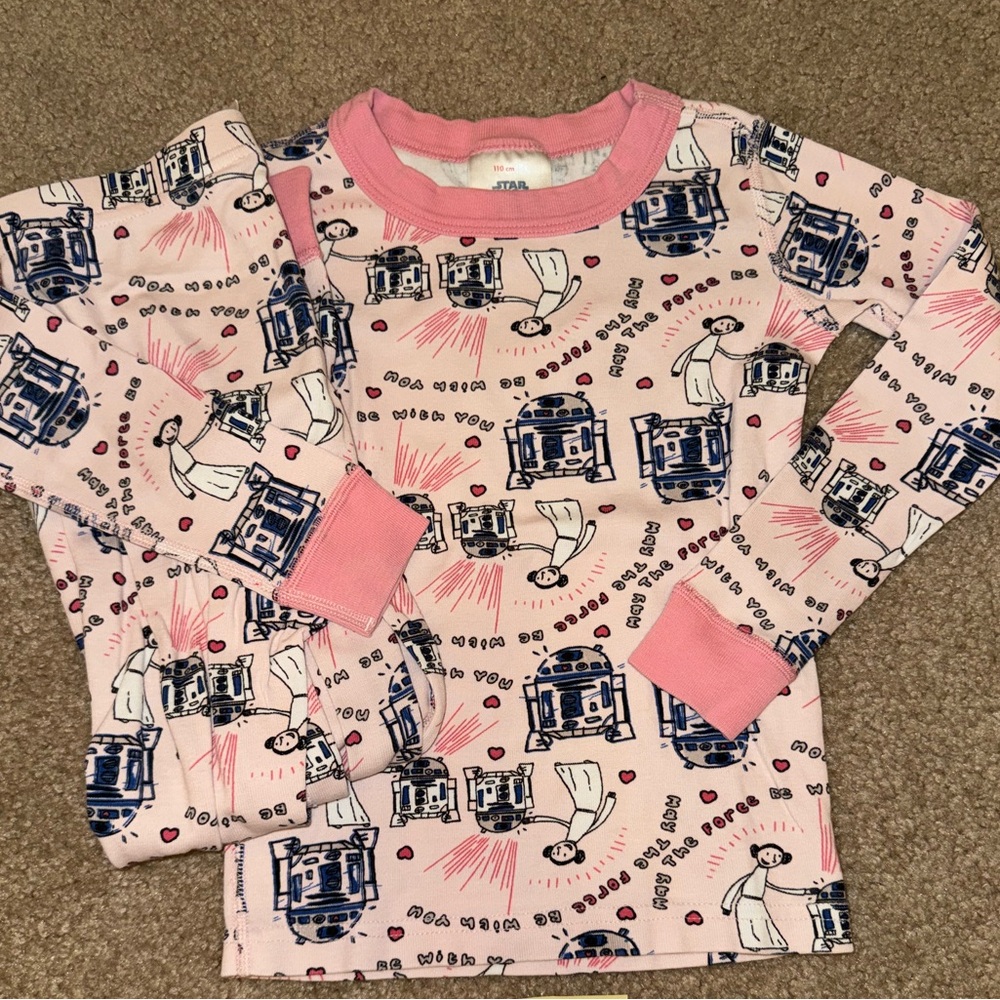 Hanna Andersson Star Wars Pajama Set - Pink and Navy